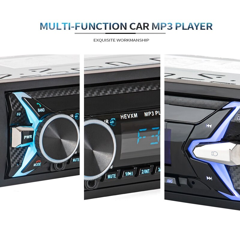 1 din autostereo tai radio  mp3 soitin bluetooth fm tf/usb/aux pääyksikkö 7 väriä