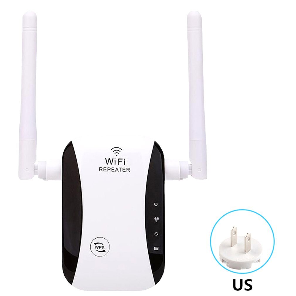 Wireless WiFi Repeater Wifi Extender 300Mbps WiFi Amplifier 802.11 b/g/n Wi Fi Booster Long Range Repiter Wi-fi Repeater: US 110V