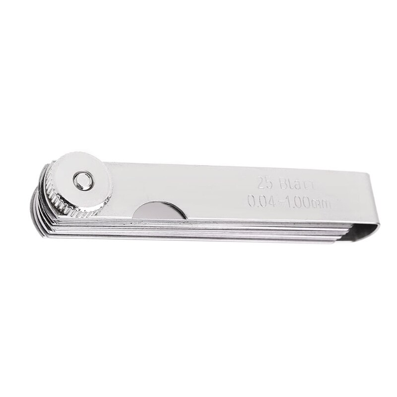 25 lâmina 0.05-1mm calibre de feeler calibre calibre de medição de espessura ferramenta de enchimento de diferença métrica
