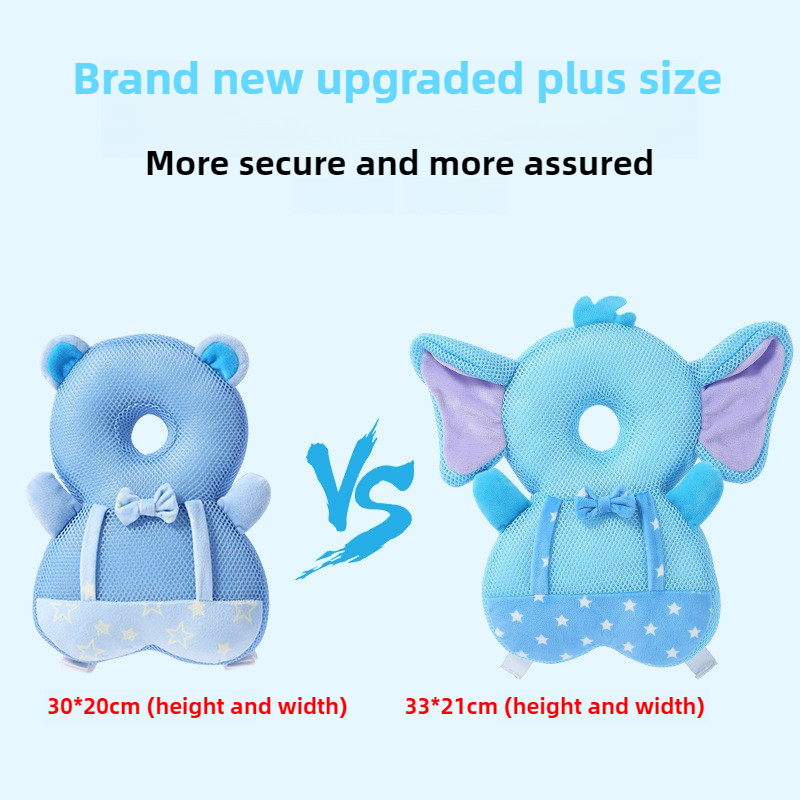 Baby head protection backpack pillow, toddler head safety pad pillow, anti-fall head protection pillow, highly elastic and breathable