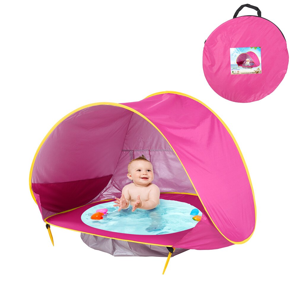 Baby Strand Zelt freundlicher Wasserdichte Pop hoch Sonnenschutz Markise Zelt UV-schutz Sunshelter mit Schwimmbad Kind draussen Camping Sonnenschirm Strand: Rose