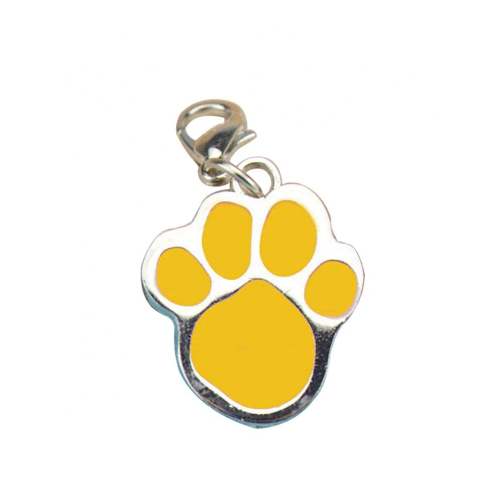 80% Offres Spéciales! Collier à breloques Anti-perte pour chien, chiot, chat, étiquette d'identification, pendentif, accessoires pour animaux de compagnie: YELLOW