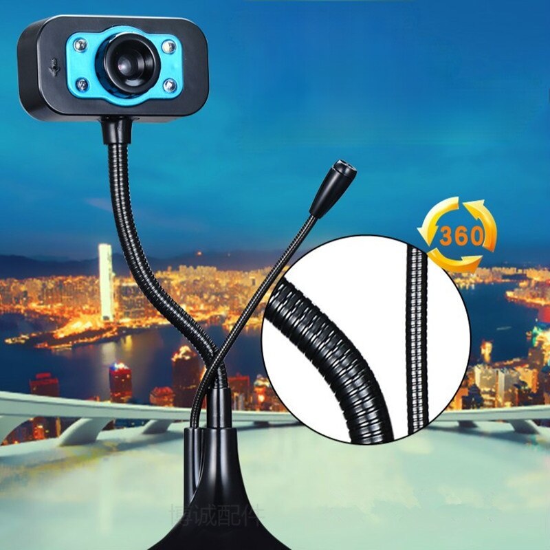 Host HD Digital USB Camera Drive Free USB External with Microphone Night Vision Light Computer Video Online Class Camera