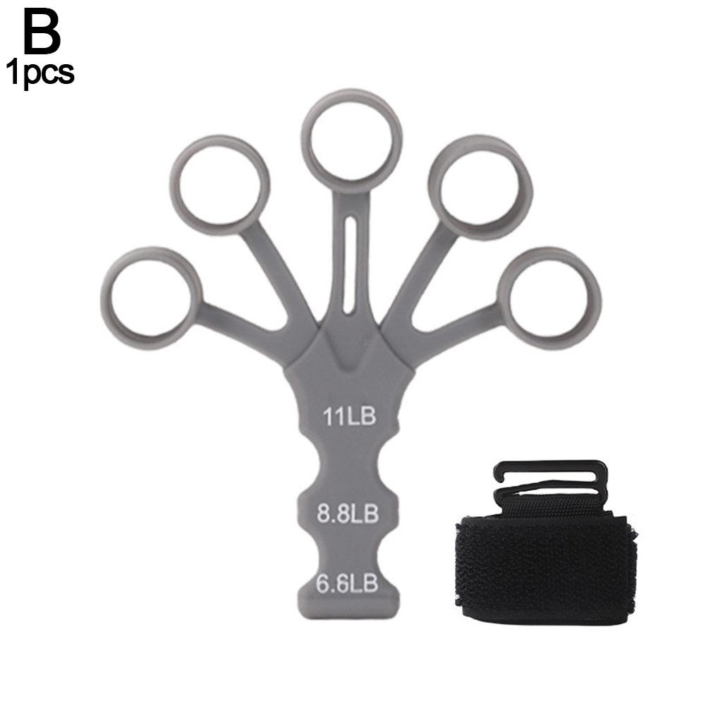 Ejercitador de agarre de silicona para dedos, fortalecedor de dedos, entrenamiento de guitarra, gimnasio, Fitness, entrenador, accesorios de equipo deportivo: Verde