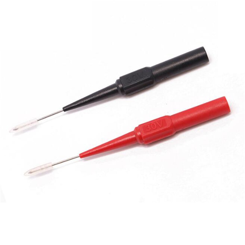 2 Stks/set Beste Koper Test Lead Probe Roestvrijstalen Naald Jack Voor Multimeter Tool Zwart/Rood Gereedschap Accessoires sondear: Default Title