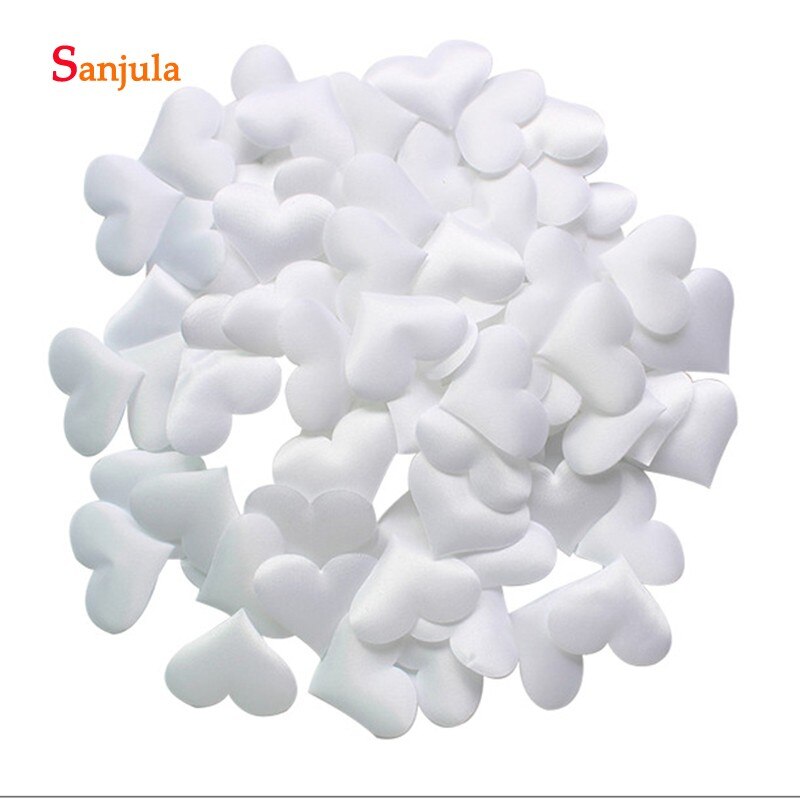 200 Peças da Forma Do Coração Pétalas de Rosa 2019 Recém Acessórios Para Festa de Casamento Decoração Artificial 2 cm * 2 centímetros Pano Esponja mariage RS04