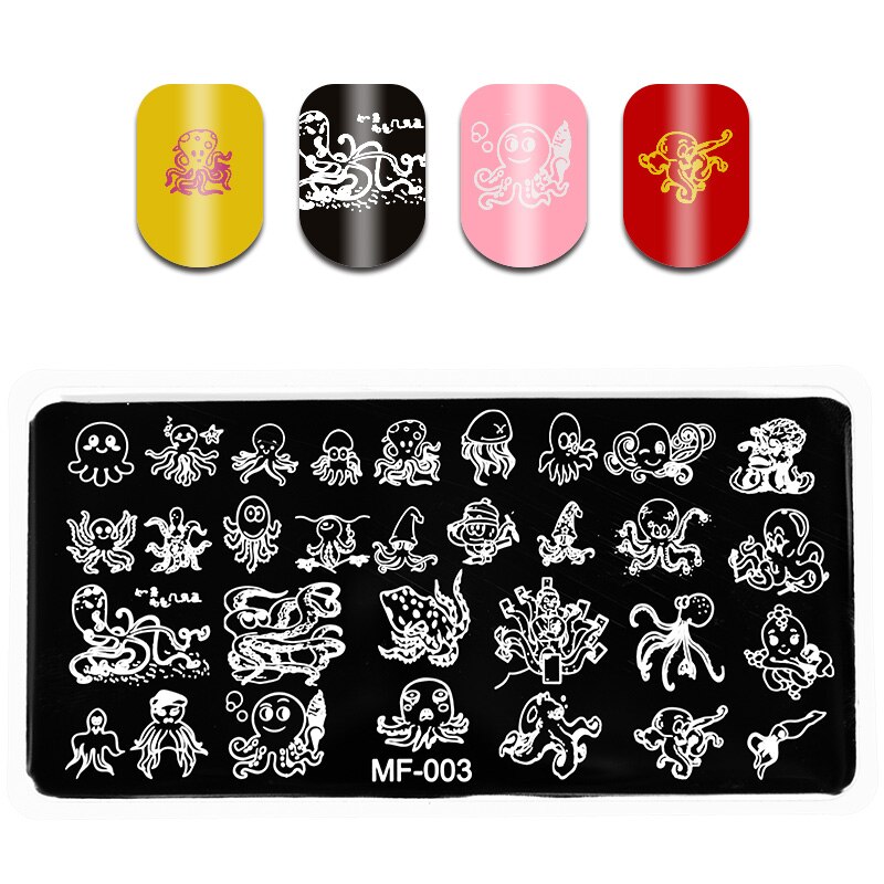 Plaque d&#39;estampage pour ongles, 1 pièce, fleurs de Rose/Scorpion, surimpression, modèle d&#39;image de Nail Art, pochoir, modèle d&#39;image, Nail Art: 3