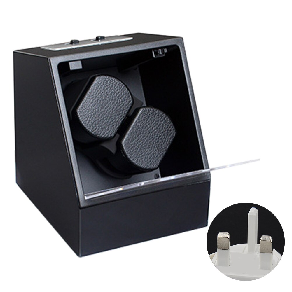 Dual Rotating Practical Portable Displaying Automatic Watch Winder Box Battery Powered Storage Case Multifunction Easy Install: C UK