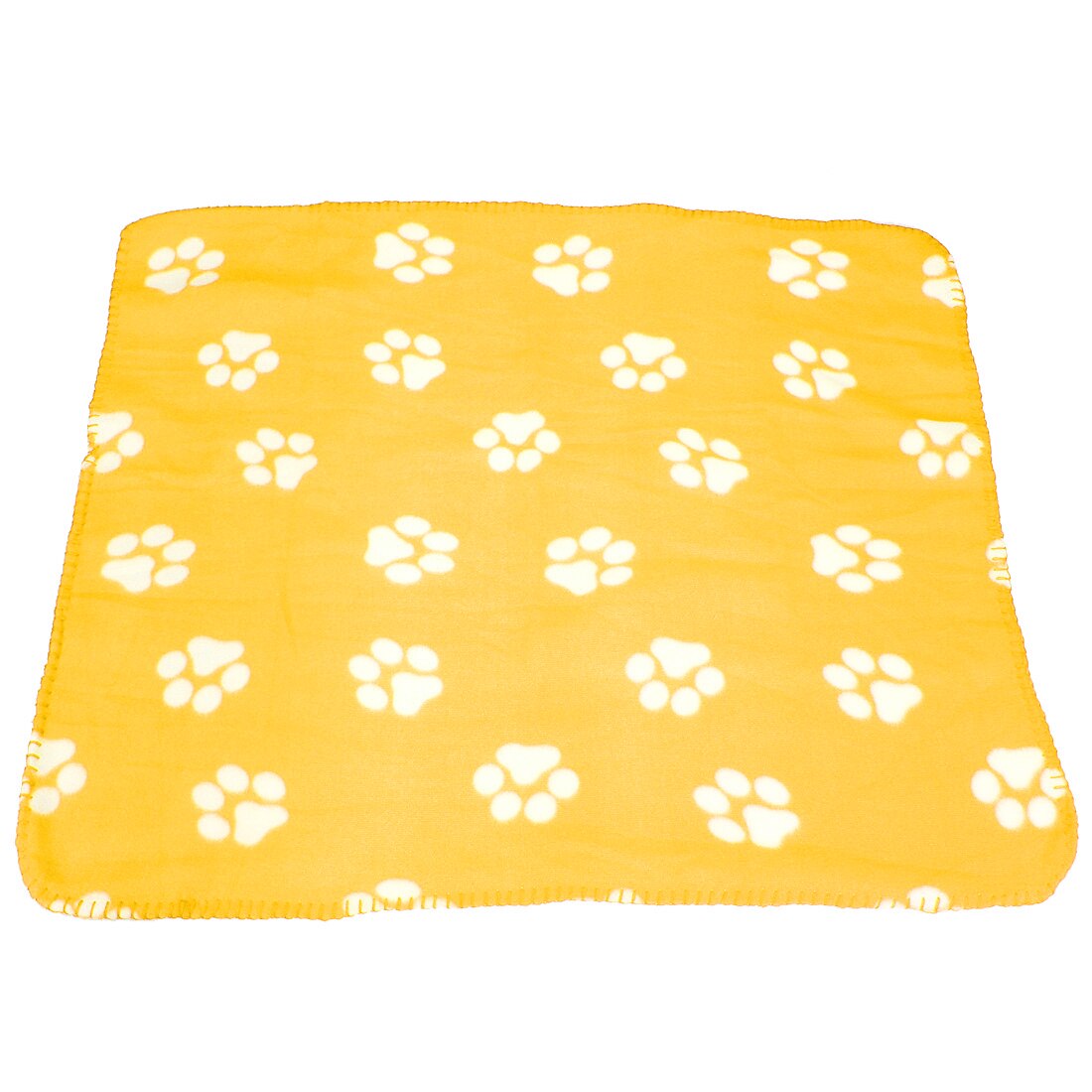 Pet Hond Kat Deken Mat (Rood/geel/zwarte bodem Witte gedrukt pootafdrukken)