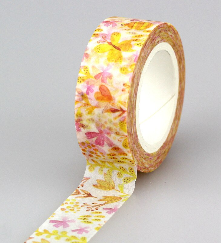 1Pc Flowers set 10m scrapbooking Japanese washi tape adhesive tape,Masking Tape decoration,DIY Sticky Paper Tape Photo Album: 14