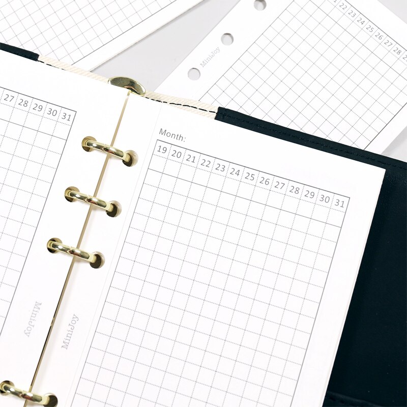 MyPretties Fantasy Monthly Planner Refill Papers A5 A6 Three Fold Filler Papers for 6 Hole Binder Organizer Notebook Papers
