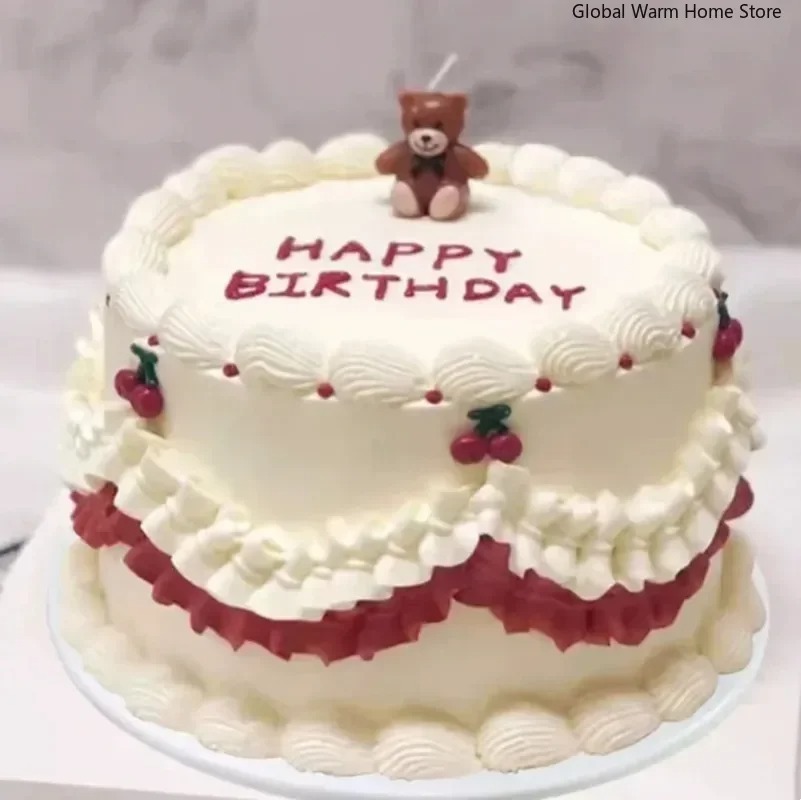 Simulatie Taart Model Verjaardag Dessert Ingelijst Versierd Etalage Monsters Nep Voedsel Fotografie Props Halloween Home Decor: Black