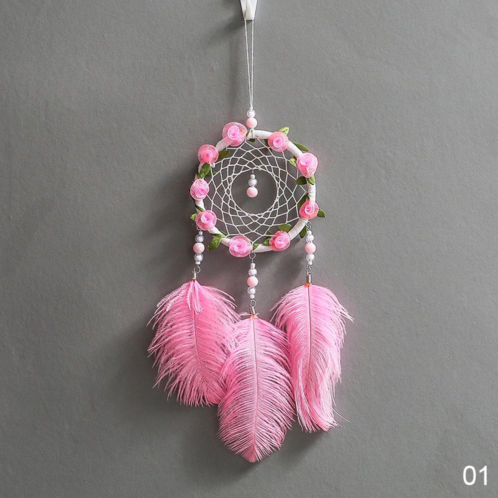 Wakan tanka dream catcher med led lys tilståelse ballon dreamcatcher vedhæng flettet vindklokkeslæt hængende dekor: Blomstre ingen lys