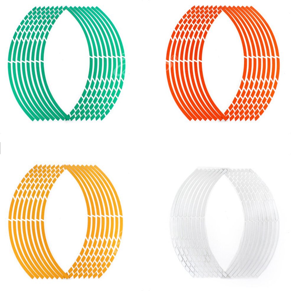 Wheel Stripes Decals for Motorcycle Wheels Accessory Sticker Kits Fluorescent Motorcycle Rim Tape Stickers