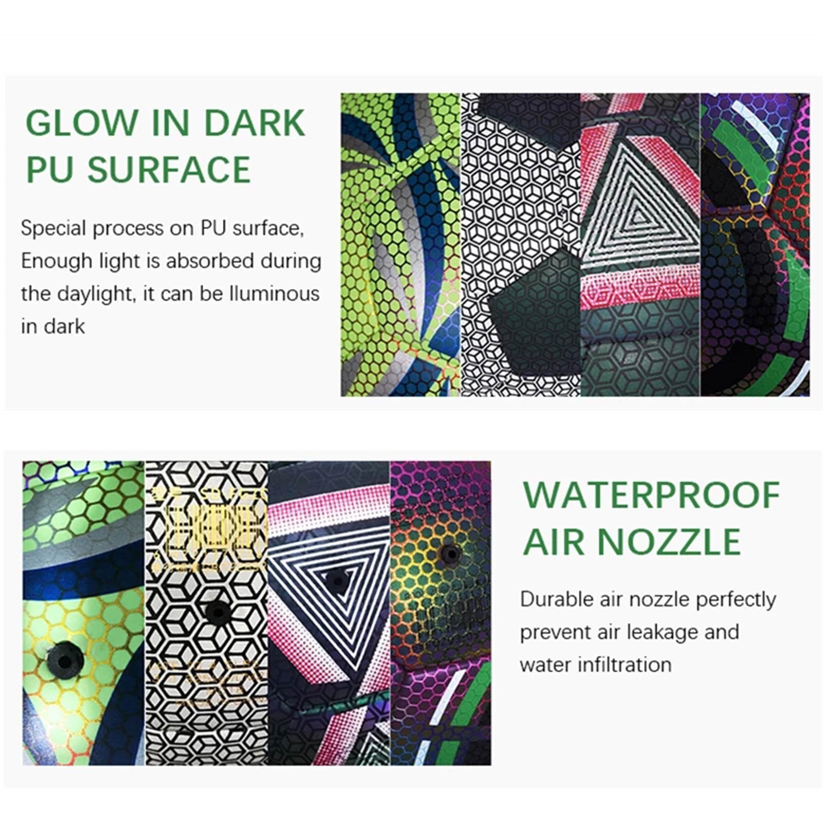 Reflective Football LED Training Soccer Luminous Fluorescent Reflective Cool Luminous No. 5 No. 4 Football for Child Adult