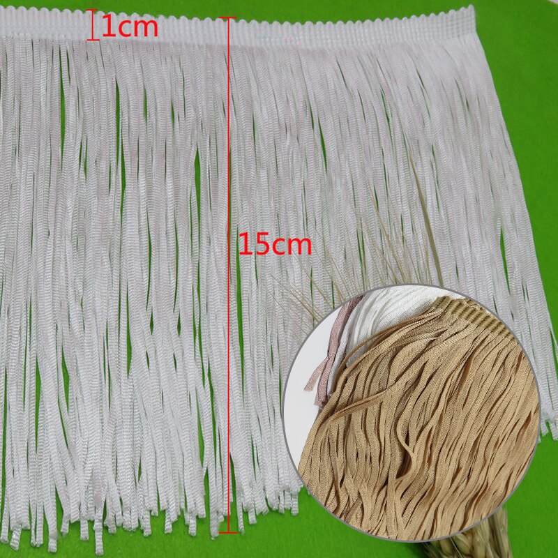 15cm kwastjes van polyester kant voor latijns-amerikaanse dansrokgordijnen om te naaien