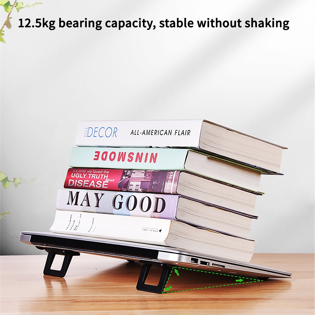 1Pair Mini Portable Invisible Laptop Holder Adjustable Cooling Stand Foldable Multifunctional Holder for Laptop Notebook
