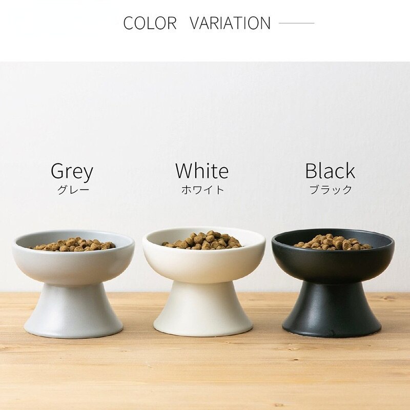 Ceramic Pet Bowl Japanese-style Cat Bowl High Foot Pet Water Food Bowls for Cat Dog Pet Feeding Dog Supplies
