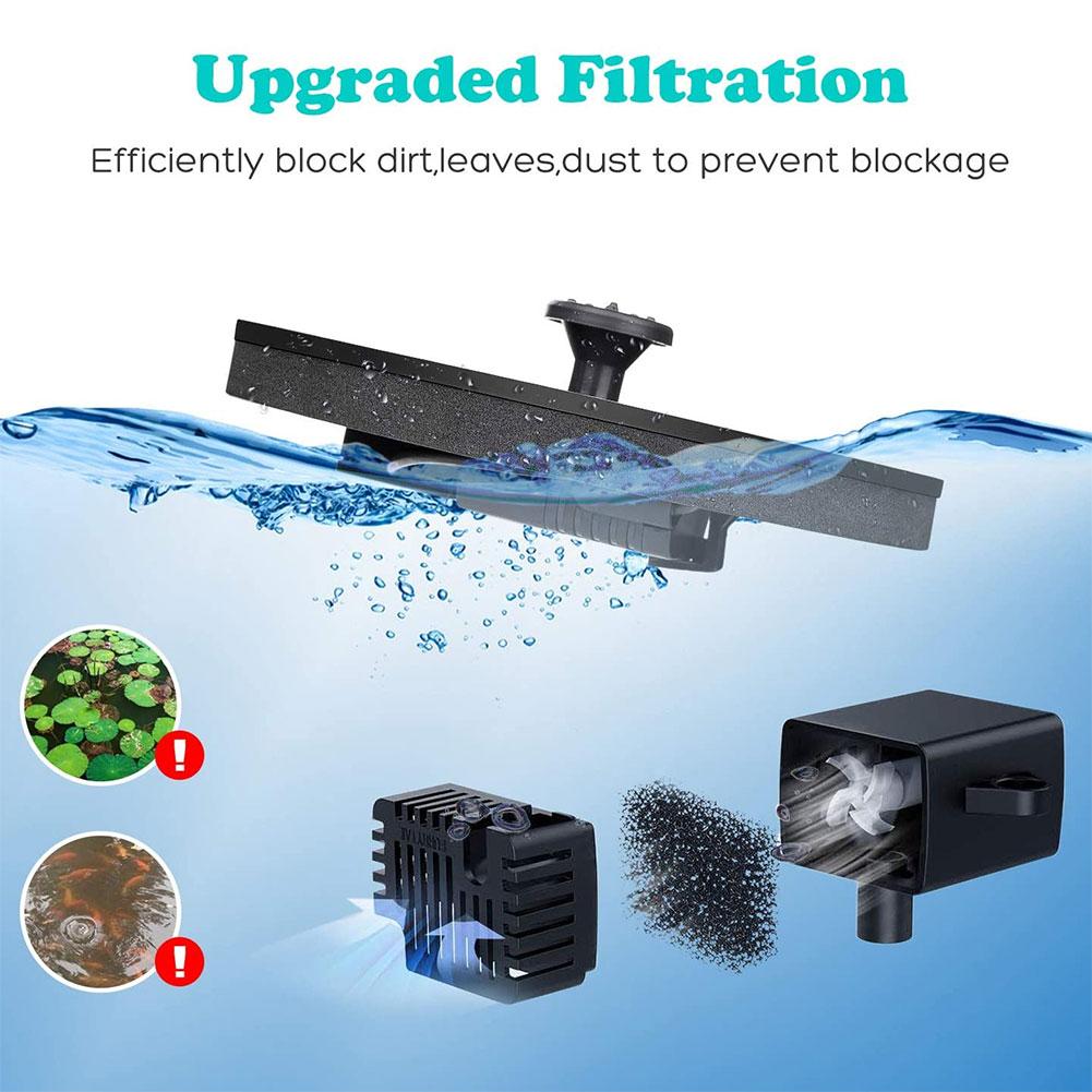 5V Solar Panel Water Fountain Pump Floating Solar Panel Water Pump Bird Fountain Waterfalls For Garden Pond Swimming Pool