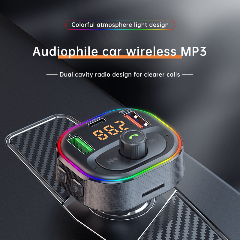 2022 Upgraded Bluetooth FM Transmitter for Car Adapter, Stronger Microphone &amp; EQ Sound Bluetooth Radio Transmitter Car Adapter