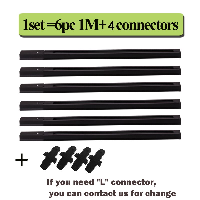 0.5M 1M Track Rail 2 Wire System Aluminum led Track Light Rail Universal Rail Connector Circuit Rails For LED Track Spotlight