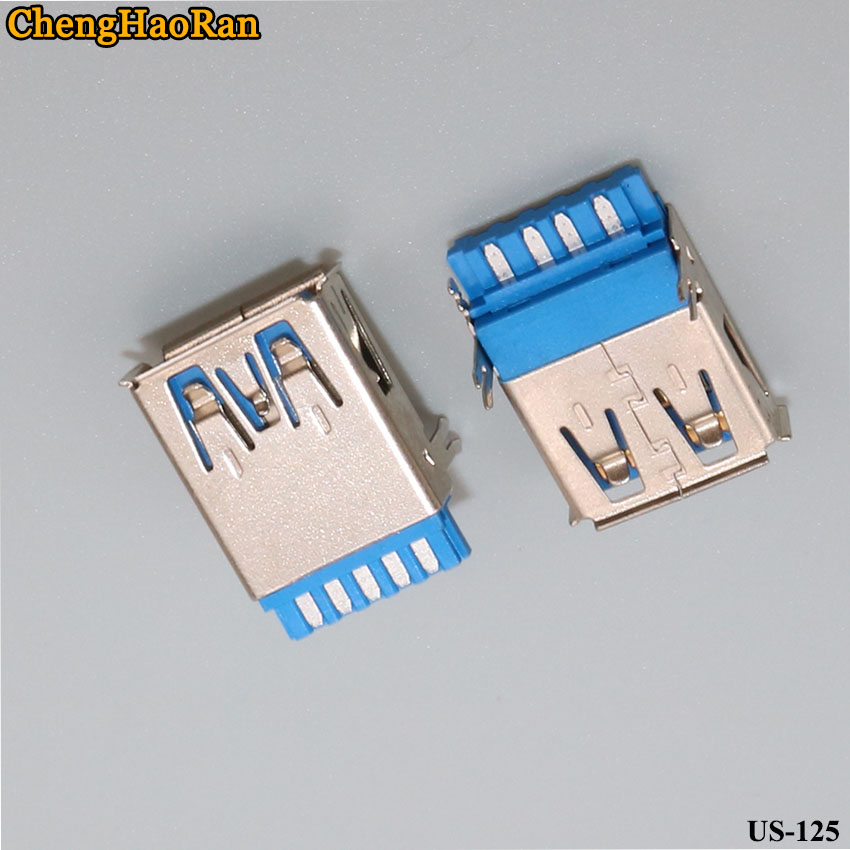 ChengHaoRan 2 teile/los USB EINE weibliche AF 3,0 draht blau kunststoff USB super high speed stecker stecker USB3.0 hohe geschwindigkeit weibliche