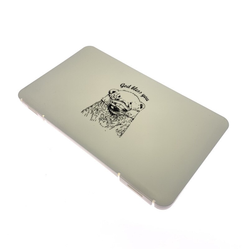 Maske Lagerung Kasten Bunte Karikatur Atemschutz Lagerung Kasten schnappen-auf Tragbare Maske Halfter Verdicken Modell: Weiß A