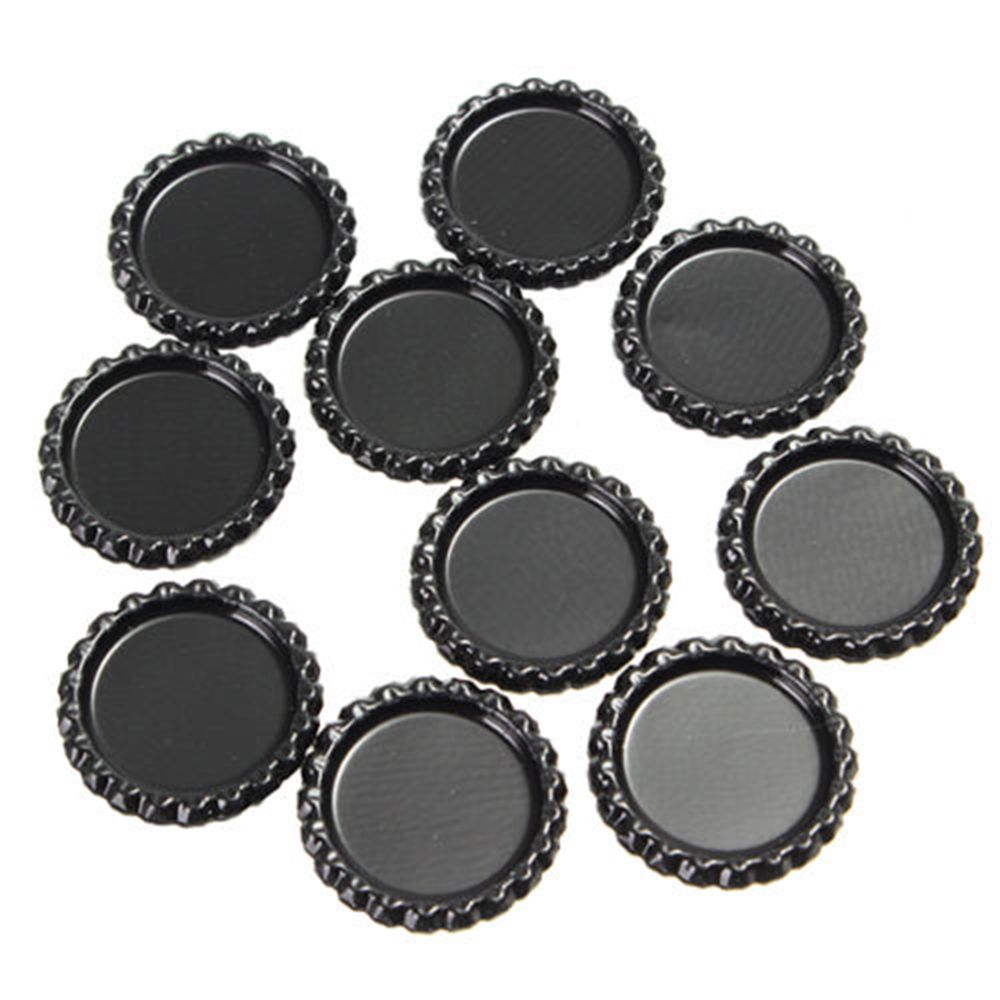 10 Stks/partij Platte Bierfles Cap Craft Scrapbooking Versiering Diy Cirkel Perfect: Black