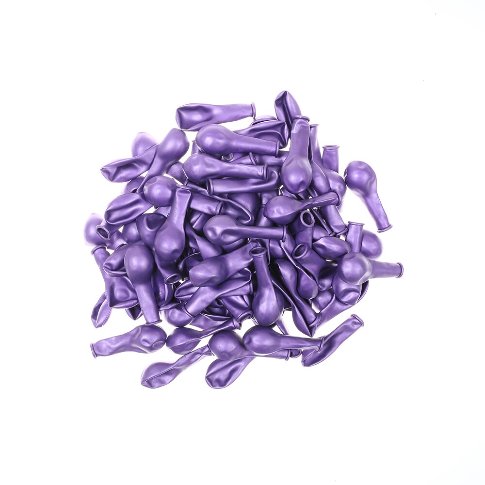 50 Stuks 5/10 Inch Metalen Latex Ballonnen Pearl Chrome Metallic Helium Globos Opblaasbare Lucht Ballen Bruiloft Verjaardag Party Decoraties: purple / 5 inch