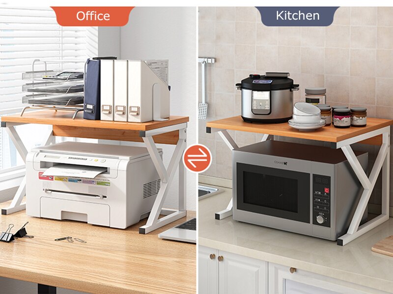 Printer Stand, Desktop Printer Shelf for Home Kitchen Shelf Micro Oven Duplicator Files, Books Storage Rack