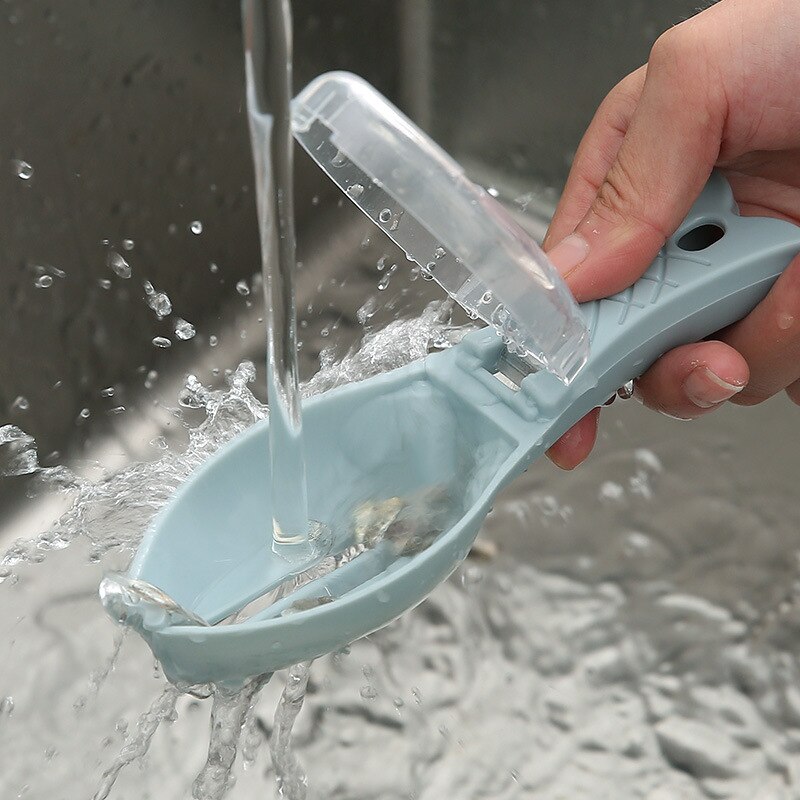 Practical Fish Scale Brush With Cover Manual Fish Scale Scraper Tool Kitchen Scale Remove Gadget Cleaning Scaler Scraper ZB847