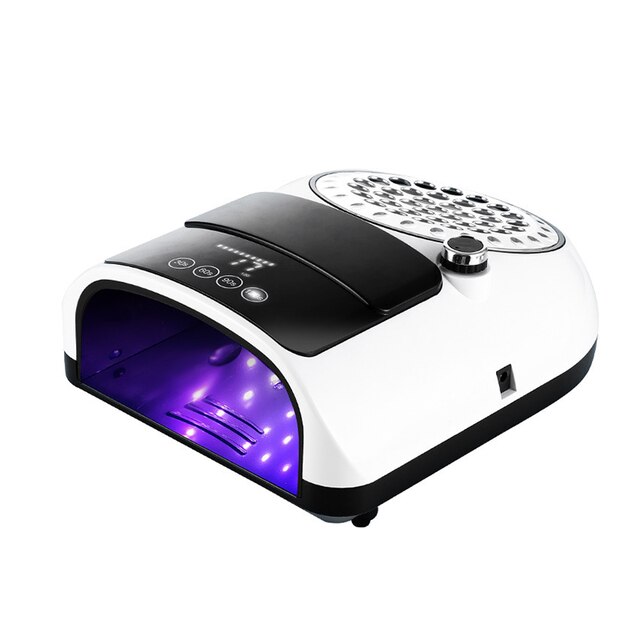 Aspirador de uñas 2 en 1 de alta potencia, 186W, 42Led, lámpara de secado de uñas, lámpara UV Led, ventilador de escape para uñas, equipo: 01 / EU