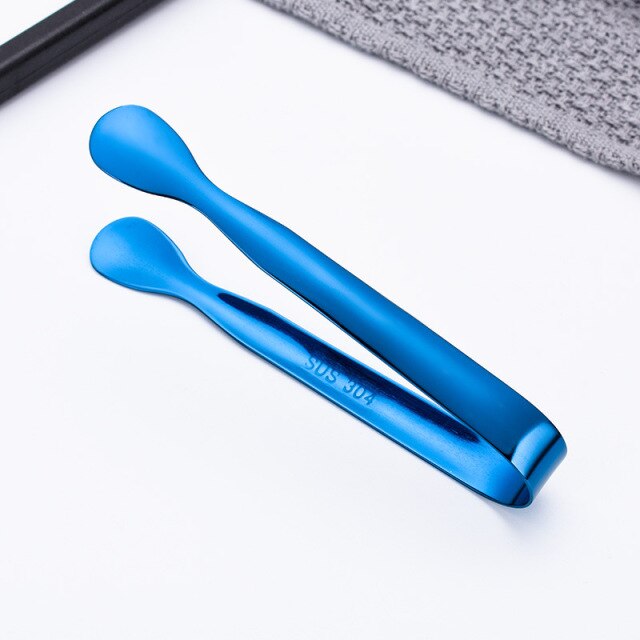 Multicolored Small Tongs Mini Sugar Tongs Mini Serving Tongs Small Kitchen Tongs For Tea Party Coffee Bar Utensilsice Ice Clip: Blue