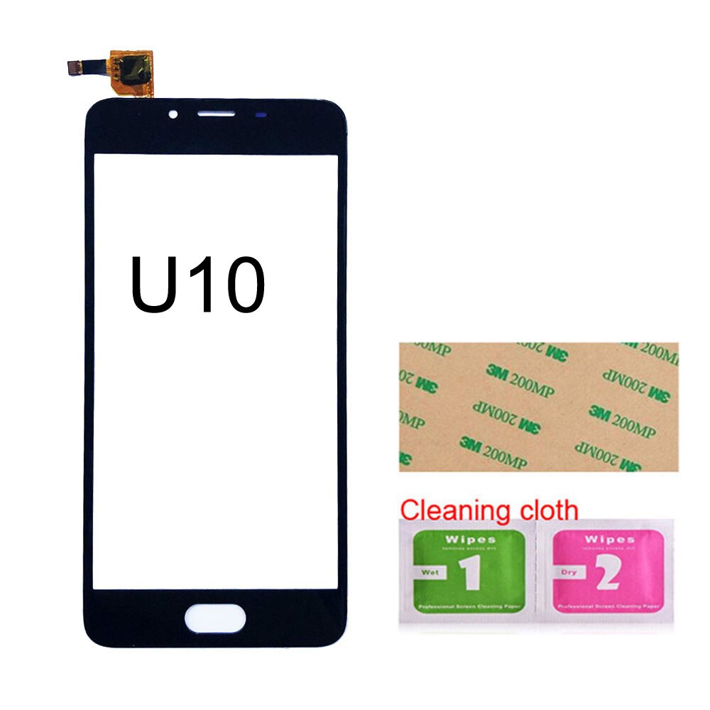 Écran tactile pour Meizu MeiLan U20 U10 écran tactile numériseur capteur panneau de verre remplacement: U10 Black