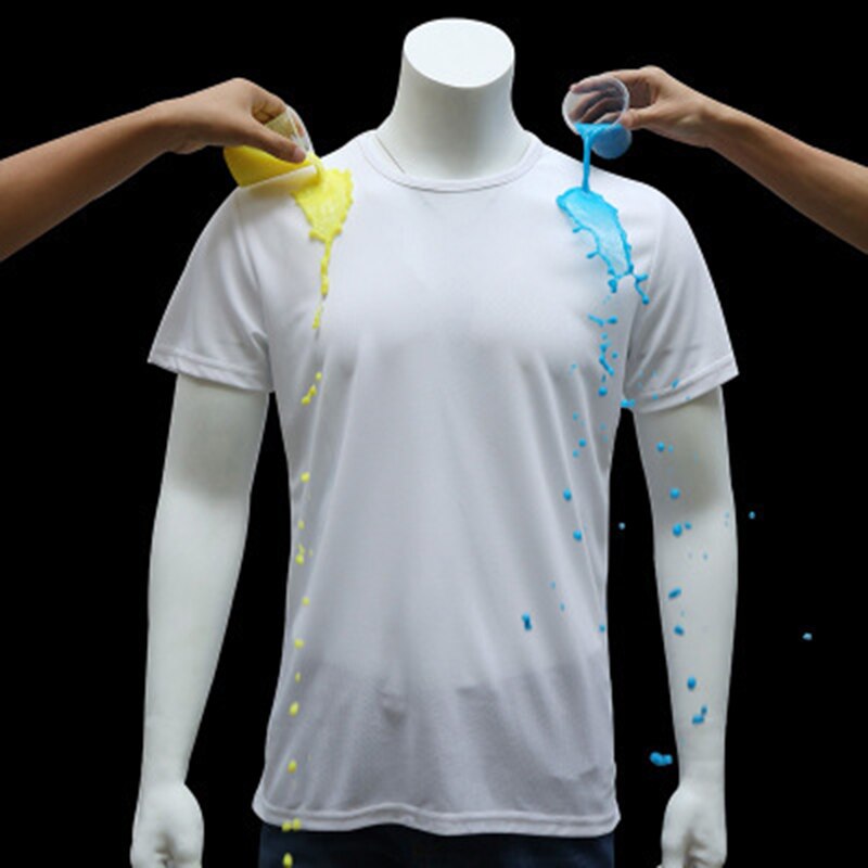 Hommes T-shirt hydrophobe technologie 0 mpassionné imperméable hydrophobe inoxydable respirant séchage rapide manches courtes grande taille