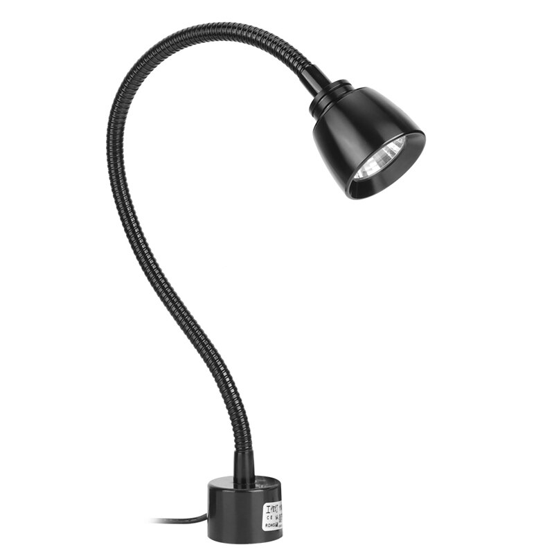 7W LED Working Light Machine Lathe Tool Flexible Gooseneck Lamp For Punching Machine Work Light Drill Press: Navy Blue