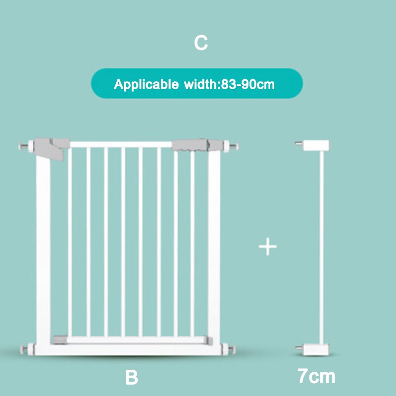 Child Safety Gate Baby Stairs Entrance Guardrail Punch-free Child Protection Fence Pet Dog Isolation Gate Two-way Door Fence: C