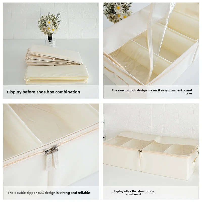 Transparent Shoe Storage Box Home Bed underneath Cabinet Dustproof Shoe Storage Box for Boots And Shoes Organization