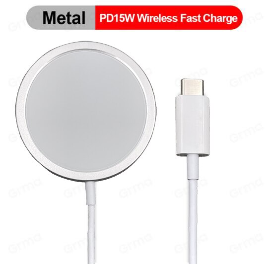 WLMLBU 15W Magnetische Drahtlose Ladegerät für iPhone 12 Profi Max 12Profi Qi Schnelle Ladegerät für iPhone 12 Mini USB C PD Adapter Magsafing: Wireles Ladegerät