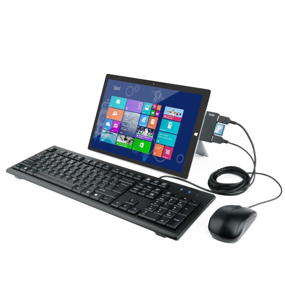 CHYI USB 3,0 Hub Accesorios para ordenador lector de tarjetas adaptador divisor Usb 3,0 con ranura para tarjeta SD/TF Micro USB para Laptop Surface Pro
