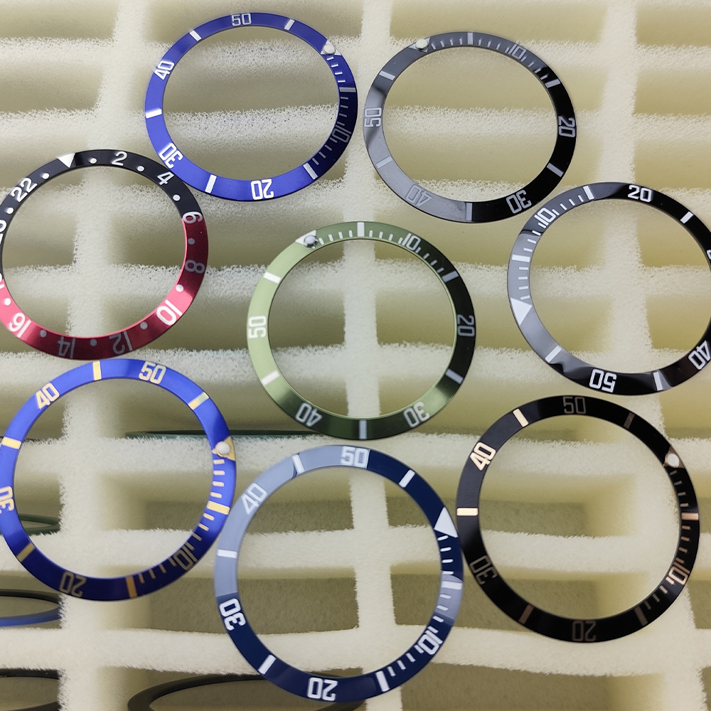 37,5 mm bezel kantel inzetstuk keramiek/aluminium 37,5 * 30,5 mm horlogeaccessoires vervangende onderdelen kast horlogering