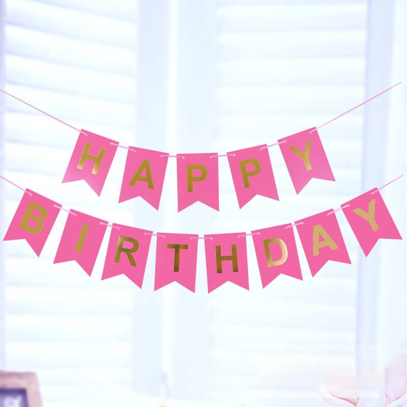 Papier Bunting Garland Banners Vlaggen Gelukkige Verjaardag Banner Jongens Meisje Baby Shower Decoratie Bruiloft Verjaardag Feestartikelen Decor: Style 1