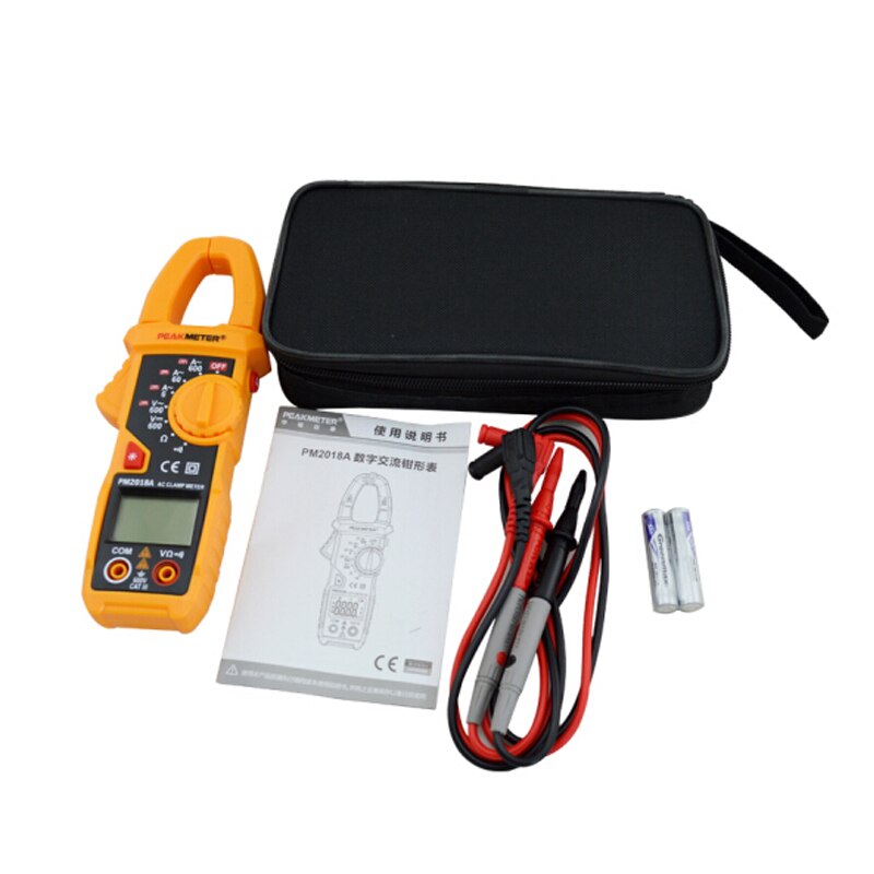AC Clamp Meter 2000 Counts LCD Digital Multimeter AC/DC Voltage AC Current Resistance Continuity Measurement Tester PM2018A
