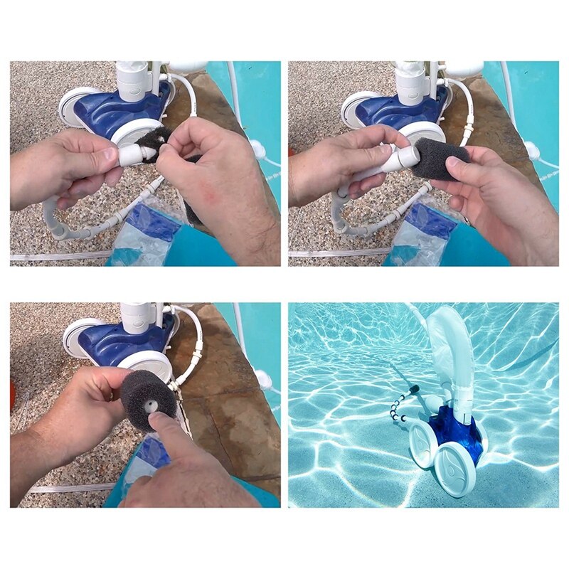 For Polaris Pool Cleaner Parts,16 Pack Sweep Hose Tail Scrubber Replacement For Sweep Pool Cleaner Fits Polaris 180 280 360 380
