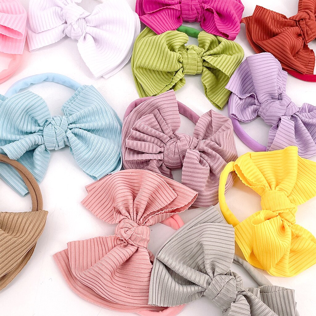 3 Stks/set Baby Haar Strikken Nylon Hoofdband Voor Meisjes Schattige Kinderen Zachte Elastische Nylon Haarband Kinderen Haar Accessoires Kids hoofddeksels