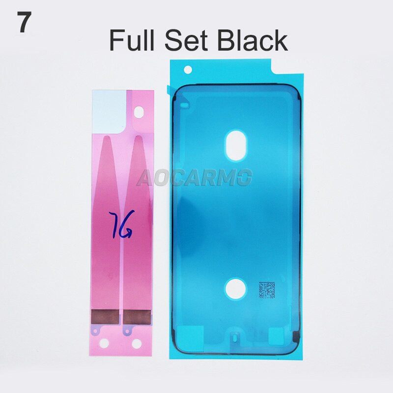 Aocarmo wyświetlacz LCD ekran wodoodporny klej naklejki baterii taśma klejąca dla iPhone 6S 6SP 7 7P 8 8P plus X XS XS Max Max XR: i7 Black