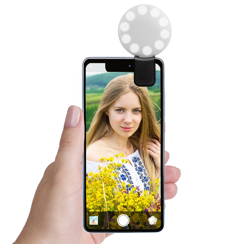 Litwod – anneau Selfie pour téléphone portable, lampe à lentille, ampoules Led, batterie sèche d'urgence pour appareil Photo, Smartphone, beauté