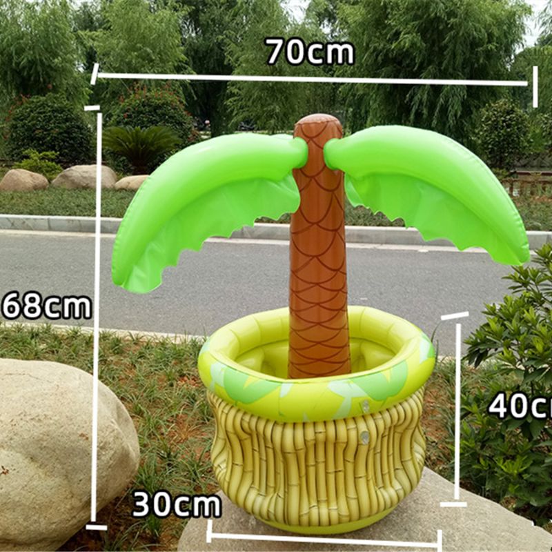 Inflatable Coconut Tree Ice Bucket Bird Shark Inflatable Toy Beach Swimming Pool: -A