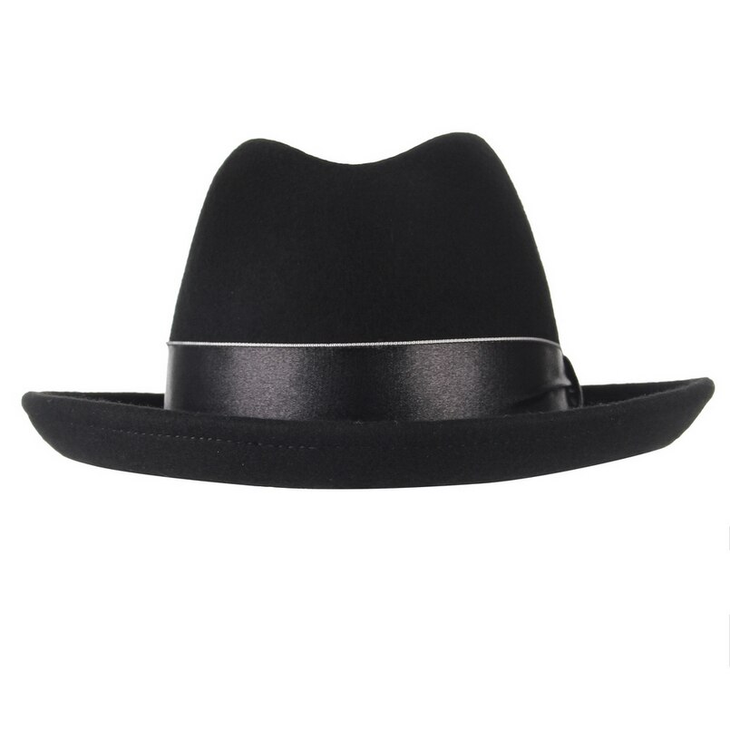 Gemvie merk dames s 100%  wollen billycock homburg hoed fedora winter vilten hoed maat s