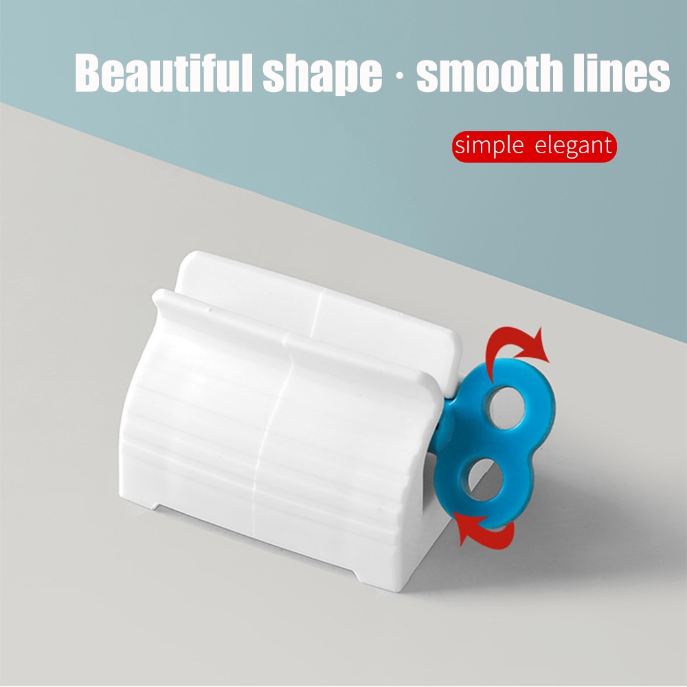 Multifunctional Plastic Bathroom Tube Squeezing Dispenser Rolling Tube Stand Holder Squeezer Toothpaste Squeezer Dispenser